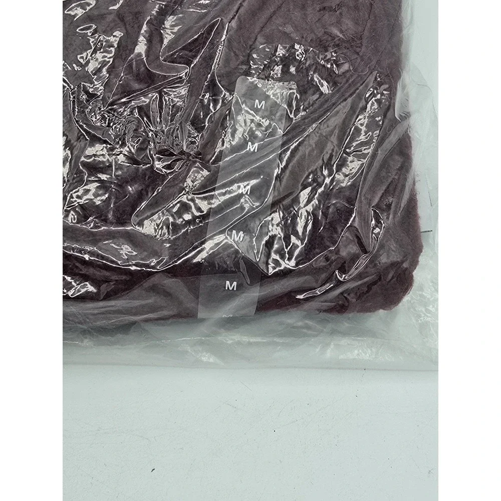 Guess Eco Wesley‎ Burgundy Red Long Sleeve Lattice Ribbed Sweater Size Medium - Picture 5 of 11